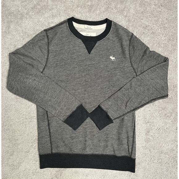 Abercrombie & Fitch Sweatshirt Mens M Medium Gray Pullover Sweater Muscle Y2k - Picture 1 of 9